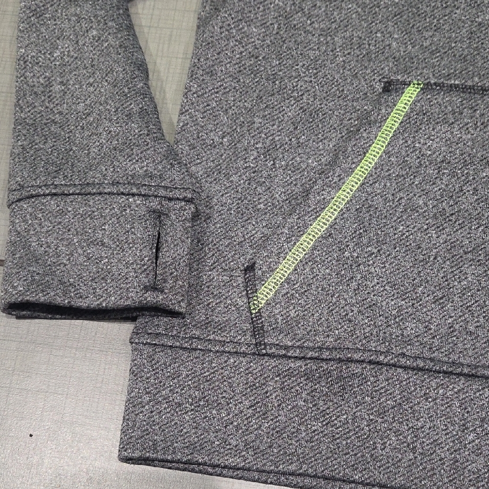 Puma Kids Gray Hoodie with Lime Accents Med 10/12 - Picture 3 of 4